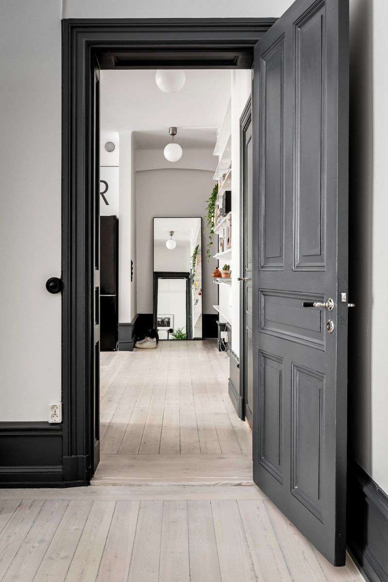 Interior hallway door